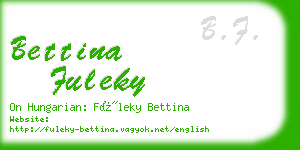 bettina fuleky business card